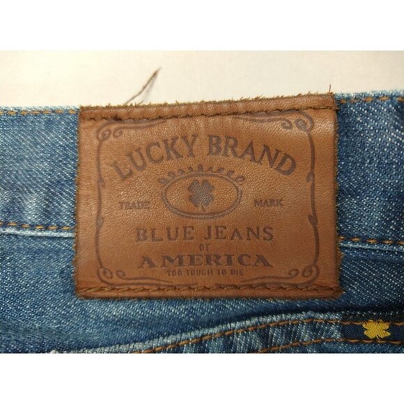 Lucky Brand 221 Original Straight Blue Cotton Denim Jeans 38 x 32 NICE - Picture 12 of 13